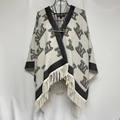 24AW Max Mara Studio ケープポンチョ ウール モノグラム柄のサムネイル