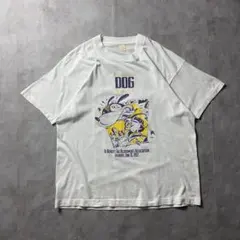 【入手困難】90s USA製 犬 ユニーク 両面プリント チャリティ Tシャツ