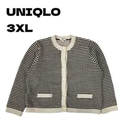 UNIQLO ユニクロ ニットショートジャケット 3XL 4L ゆったり 美品のサムネイル
