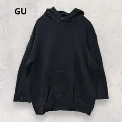 GU ジーユー パーカー Lブラック 黒 ゆるダボ オーバーサイズ カジュアル