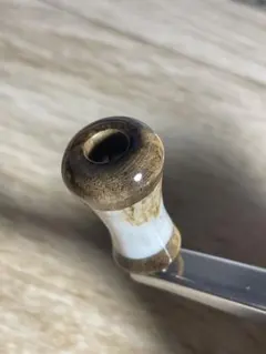 カーディナル3、33黒柿×スタッグ　リールハンドルノブ　ハンドメイド