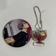 ハイキュー‼︎宮治　缶バッジ　キーホルダーセット