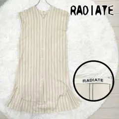 う*こ様 ラディエイト ノースリーブ シャツワンピース ストライプ 薄手 大きい