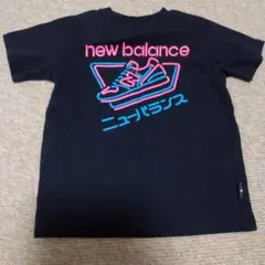 130cm new balance グラフィックTシャツ 黒