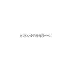 あ プロフ必読 様専用