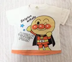 一度着用　アンパンマン Tシャツ 90cm ホワイト/オレンジのサムネイル