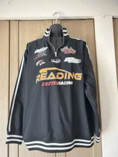 レーシングロゴハーフジッププルオーバー未使用ブラックストリート系Mサイズです