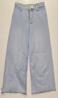 ZARA ライトブルー ワイドレッグパンツ