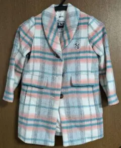 SistarJENNIEチェック柄ウールコート 120cm【まとめ買い歓迎】