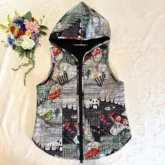 美品✴︎アルベロベロ ブタさん 花柄 リバーシブル ダウンベスト ワイルドサイド ヨウジヤマモト“花柄”ダウンベスト、ロッキー