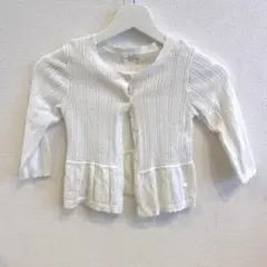 フォーマル　カーディガン　キッズ　ボレロ 100 ホワイト