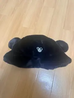 ミッキー耳付きファー帽子