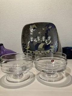 イッタラ　ティモ・サルパネヴァ　ピサラレンガス　ガラスボウル　2個セット