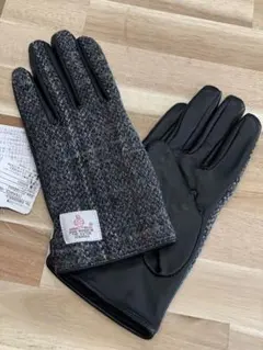 新品未使用ウールレザー手袋 ハリスツイード　スマホ対応