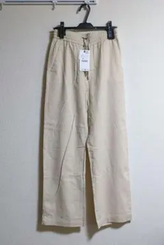 ZARA ベージュ カジュアルパンツ EUR S 麻　リネン