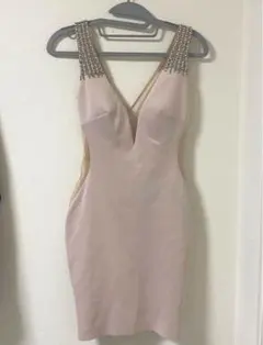 ANGELR ピンク Vネック ドレス M