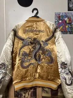 ［新品］ドラゴン刺繍 スカジャン 金色 金色ドラゴン刺繍スカジャン - メルカリ