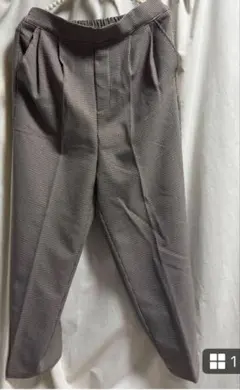 SM2blueチェック柄　テーパードパンツ秋冬　Lゆったり