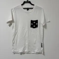 BASE CONTROL スター柄ポケット Tシャツ ホワイトのサムネイル