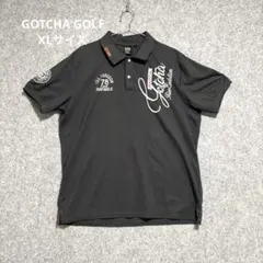 ♦︎美品☆GOTCHA GOLF ガッチャ　半袖ポロシャツ　ゴルフ　ブラック　XL
