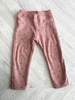 裏起毛　ハート柄ピンクパンツ　90㌢
