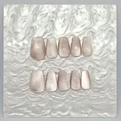オーダー　現品　ワンカラー　シンプル　ピンク　ネイルチップ　ショートネイル