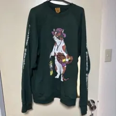 (値下げ中)ゴースローキャラバン　スウェット 猫 グリーン 緑