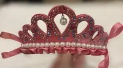 ピンク クラウン型カチューシャ　姫　王冠