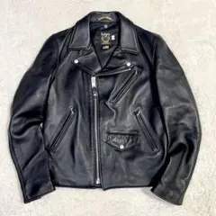 【未使用L】 SCHOTT ショット ダブルスレザージャケット 羊革 ラム Schott N.Y.C（ショット） Schott ラムレザー ダブル ブレスト
