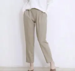 【試着のみ】Doux Belle ライトベージュ　L 美脚パンツ　ボトムス