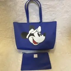 ディズニー&ラコステコラボトートバック　ミニーマウス　ポーチ付き　リバーシブルのサムネイル