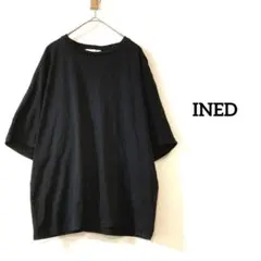 INED イネド 半袖カットソー　Tシャツ トップス　ブラック　夏　9