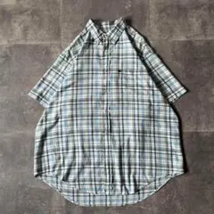 90s ラルフローレンJEANS チェックシャツ XL BD 半袖 A262