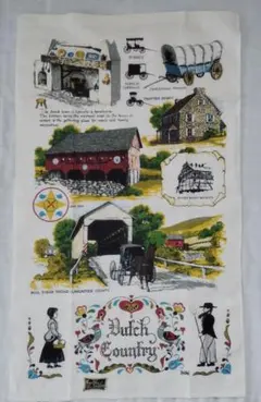 新品 Kay Dee リネンのティータオル 麻100% ダッチカントリー◎