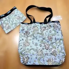レスポートサック】パッチワーク フローラル 花柄トートバッグ グレー 
