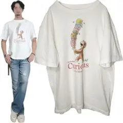 おさるのジョージ ヴィンテージ Tシャツ USED ユーズド 古着 白 XL
