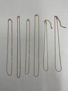 20.801【チェーン6本セット】ヴィンテージ　アンティーク ネックレス