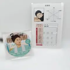 ハイキュー青葉城西 岩泉一缶バッチ＆特典 音駒 福永招平体力測定 ポストカード