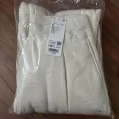 UNIQLO キッズ スウェットボアワイドパンツ 160 オフホワイト