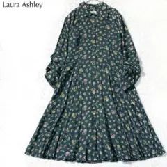 【美品】ローラアシュレイ ヴィンテージフラワー シャツワンピース フレア