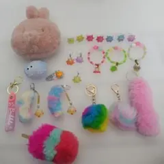 女の子　しっぽチャーム　シマエナガ　パスケース　まとめ売り