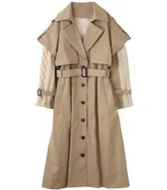 KOH.style デタッチブルスリーブ　トレンチコート　ベージュ　ニット