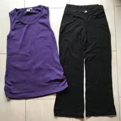 ヨガウエア　タンクトップ、レギンス　セット