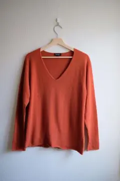 Paul Smith オレンジ Vネック セーター L