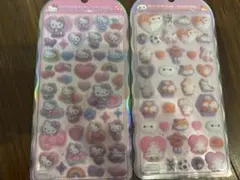 cotton puffy ハローキティ&ベイマックス シールセット