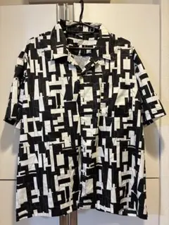 幾何学模様 半袖アロハシャツ
