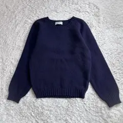 マカラスター シェットランドウールニット スコットランド製　38 ラグラン