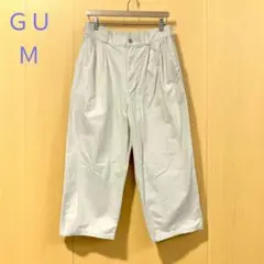 S1307 GU スーパーバギーデニムスラックス　Mサイズ　オフホワイト　白