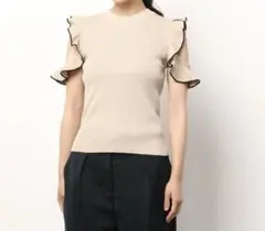 INGNI ベージュ フリル袖 トップス 半袖