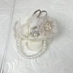 288 ハンドメイド コサージュ パール ビーズ　卒業式　卒園式　入学式　入園式